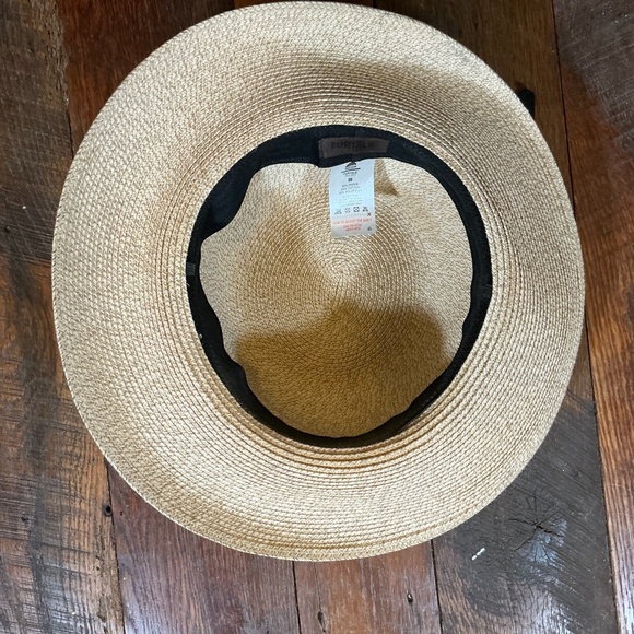 Furtalk Wide Brim Straw Sun Hat with Ribbon Tie Beige Women’s Size Large - Picture 4 of 7